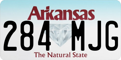 AR license plate 284MJG