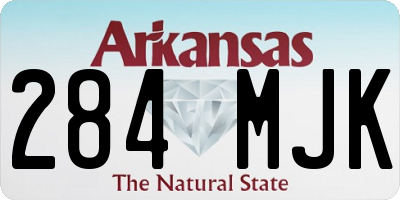 AR license plate 284MJK