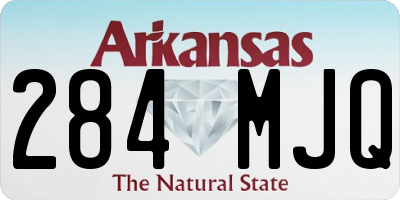 AR license plate 284MJQ