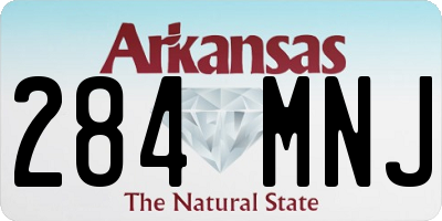 AR license plate 284MNJ