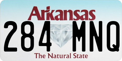 AR license plate 284MNQ