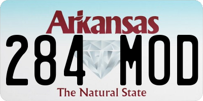 AR license plate 284MOD