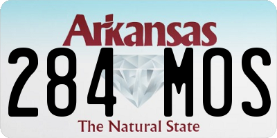 AR license plate 284MOS