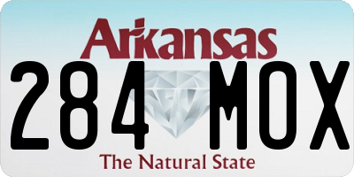 AR license plate 284MOX