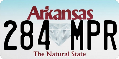 AR license plate 284MPR