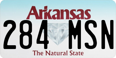 AR license plate 284MSN