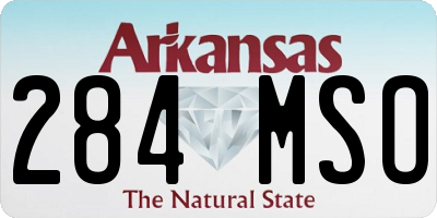 AR license plate 284MSO
