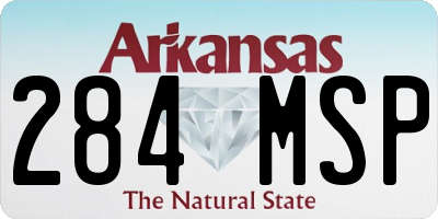 AR license plate 284MSP