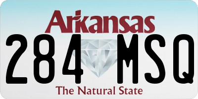 AR license plate 284MSQ