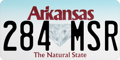 AR license plate 284MSR