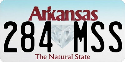 AR license plate 284MSS