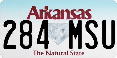 AR license plate 284MSU