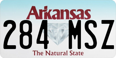 AR license plate 284MSZ