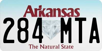 AR license plate 284MTA