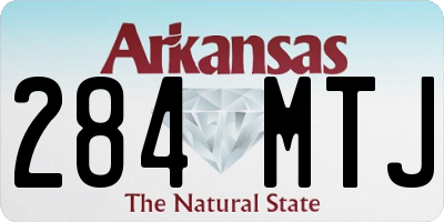 AR license plate 284MTJ