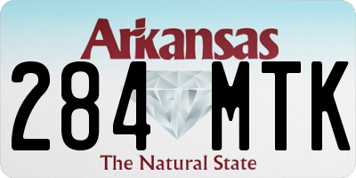 AR license plate 284MTK