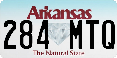 AR license plate 284MTQ