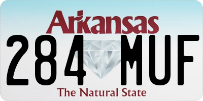 AR license plate 284MUF