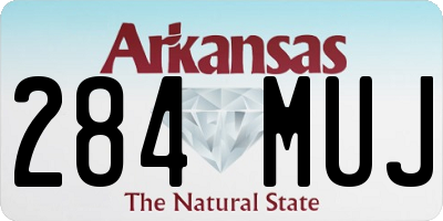 AR license plate 284MUJ
