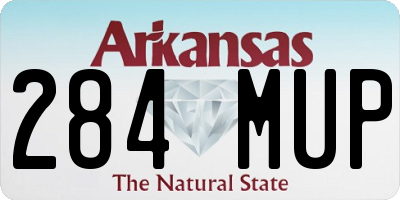 AR license plate 284MUP