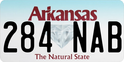 AR license plate 284NAB