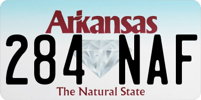 AR license plate 284NAF