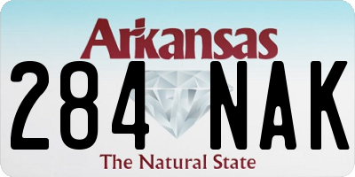 AR license plate 284NAK