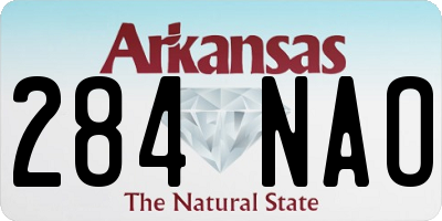 AR license plate 284NAO
