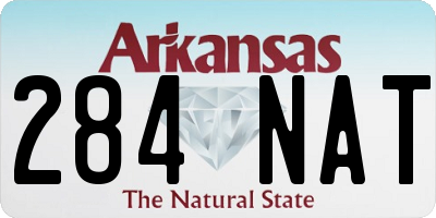 AR license plate 284NAT
