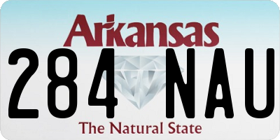 AR license plate 284NAU