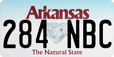 AR license plate 284NBC