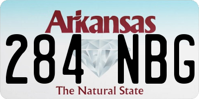 AR license plate 284NBG