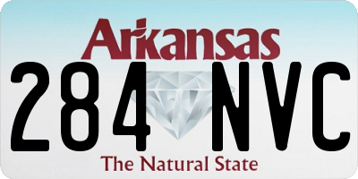 AR license plate 284NVC