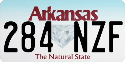 AR license plate 284NZF