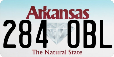 AR license plate 284OBL
