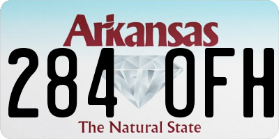 AR license plate 284OFH