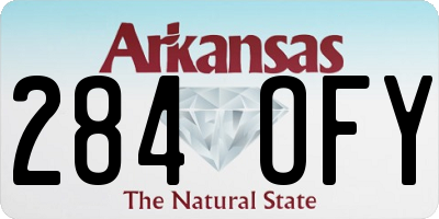 AR license plate 284OFY