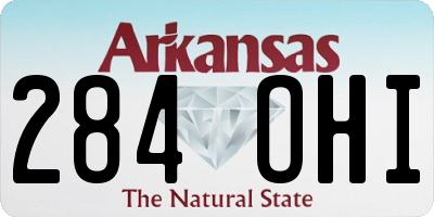 AR license plate 284OHI