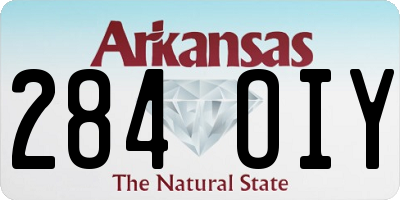 AR license plate 284OIY