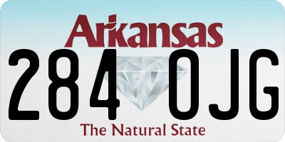 AR license plate 284OJG
