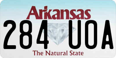 AR license plate 284UOA