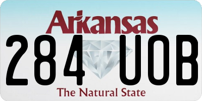 AR license plate 284UOB