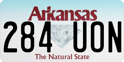 AR license plate 284UON