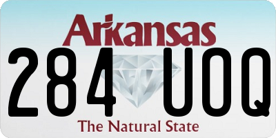 AR license plate 284UOQ