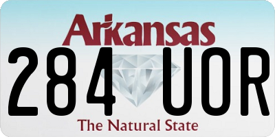 AR license plate 284UOR