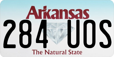 AR license plate 284UOS