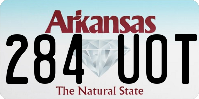 AR license plate 284UOT