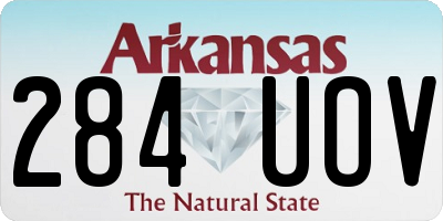 AR license plate 284UOV