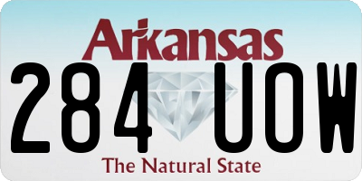AR license plate 284UOW