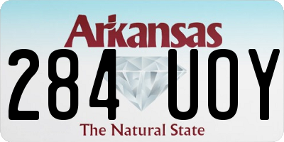 AR license plate 284UOY